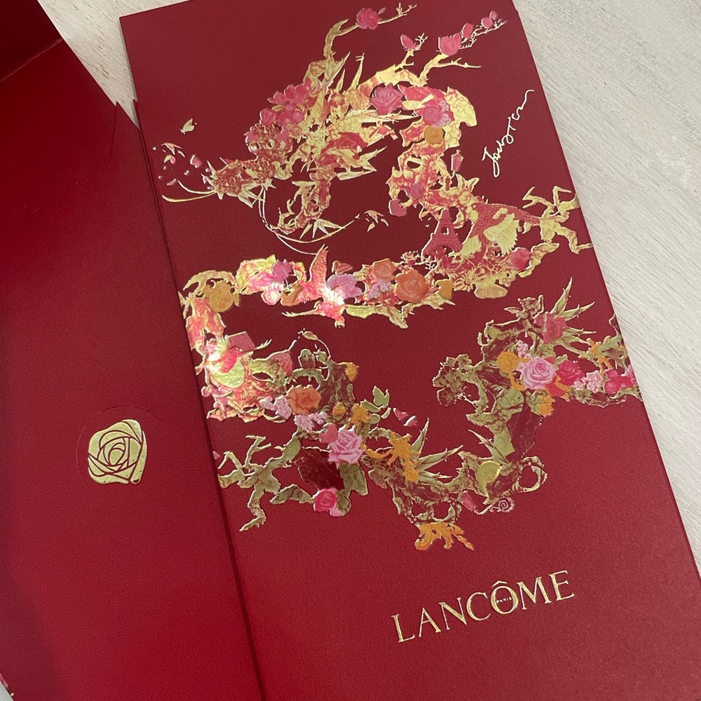 Set of 2 Lancôme red envelopes